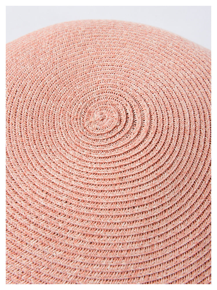 Japanese Straw Beret Summer Elegant Bow Straw Hat